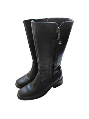 PAJAR LEATHER Tall Riding Boot Canadian Made Black Size 6